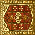 thumbnail image 1 of Ahgly Company Indoor Square Persian Yellow Traditional Area Rugs, 7' Square, 1 of 4