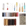 thumbnail image 2 of Leather Sewing Kit, Leather Working Kit Tape Measure 16 Colors Waxed Thread Sewing Thimble DIY  For Leather Craft, 2 of 8