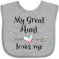 thumbnail image 3 of Inktastic My Great Aunt Loves Me Heart Boys or Girls Baby Bib, 3 of 4