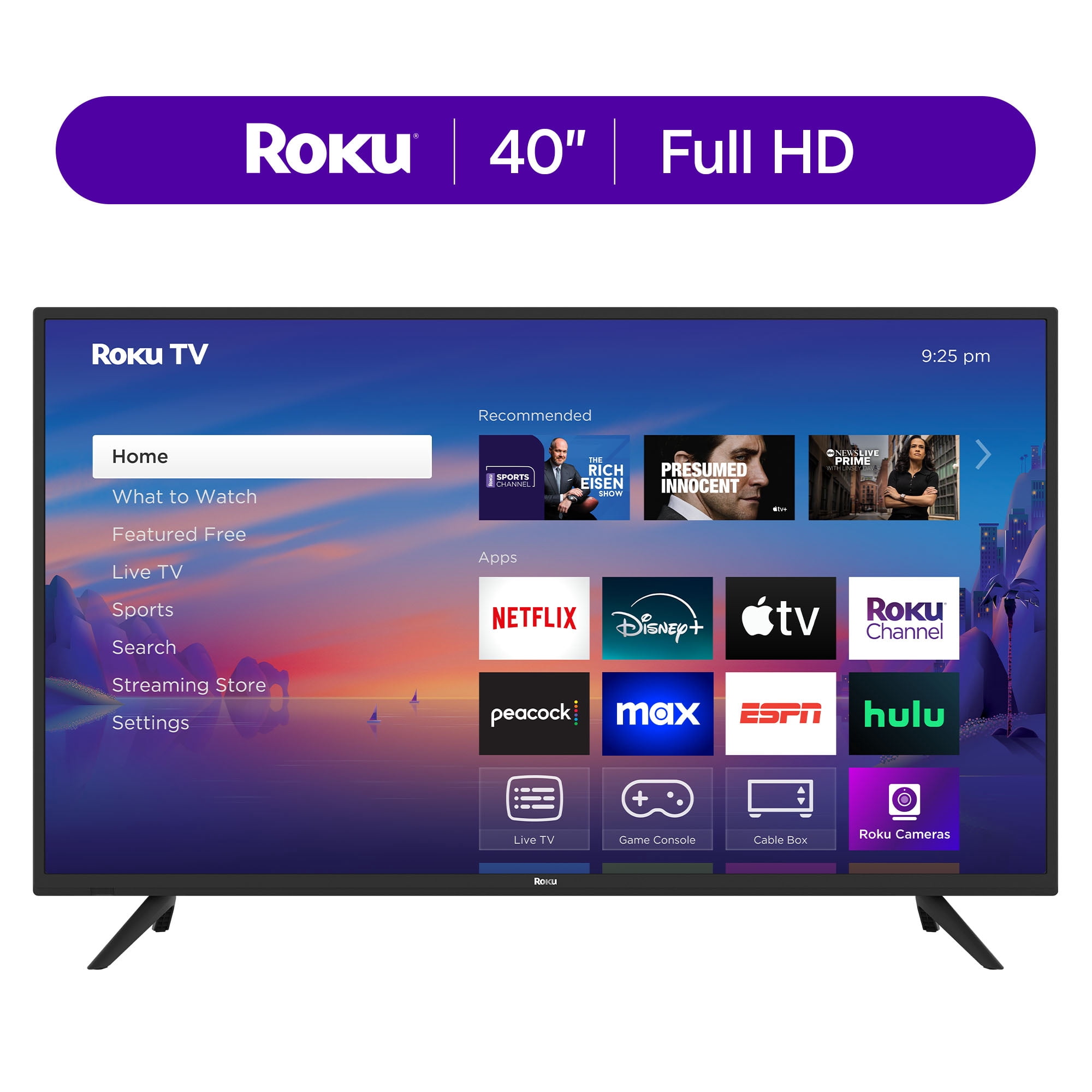 Roku Smart TV – 40-Inch Select Series, 1080p Full HD TV – Roku TV with Voice Remote