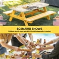 thumbnail image 6 of Cute Pig Table Cloths for 6 Foot Rectangle Tables, County Sunflowers Truck Farmhouse Black White Plaid Patio Waterproof Elastic Fitted Tablecloths, Washable Rectangular Table Cover for Camping, 6 of 8