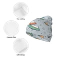 thumbnail image 3 of Yiaed Spaceship Print Winter Beanie for Men Women, Fleece Lined Beanie Soft Warm Knit Hat Ski Stocking Cuffed Ca, 3 of 6