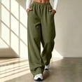 thumbnail image 2 of Women's Barrel Leg Jogger Pants, High Rise Elastic Waist, Side Pockets, Tapered Fit, 2 of 8