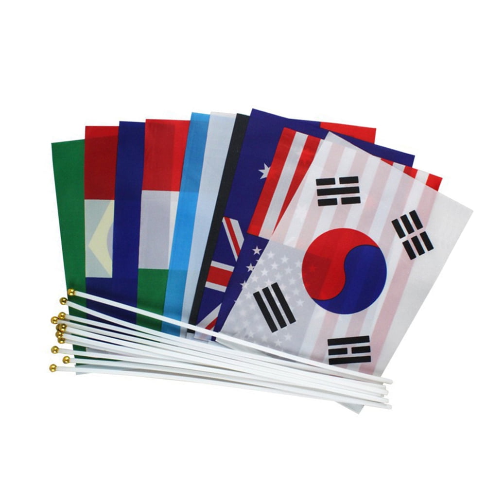 Stick Window Flags Mini Hand Flags 50 Countries Mini Flags – Handheld Stick Flags For ...