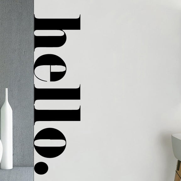 Hello Quotes Wall Stickers Art Vinyl Room Bedroom Decor Mural Wall Decal Room decoration 141x42cm