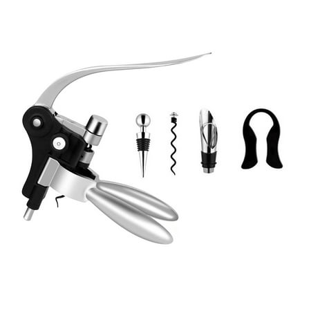 

Reduced！5pcs Stainless Steel Manual Party Wine Opener Set Stopper Foil Gift Home