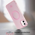 thumbnail image 3 of For Apple iPhone 11 (6.1") Hybrid Slim TPU IMD Fashion Premium Recycled Eco-Friendly Magnetic Circle Compatible with MagSafe Cover ,Xpm Phone Case [ Matte Rose Pink ], 3 of 9
