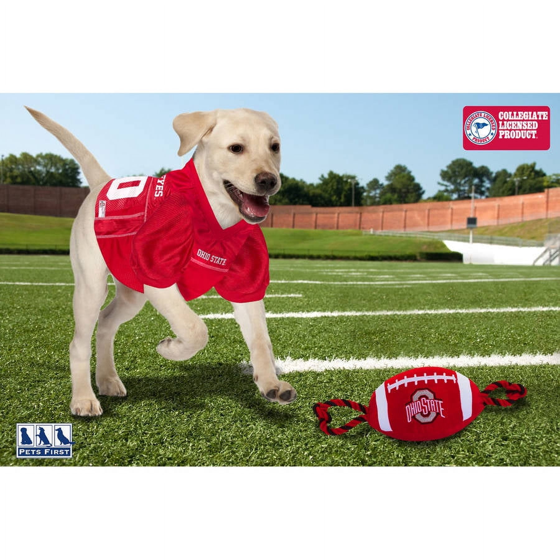 Pets First Collegiate Ohio State Nylon Football-Licensed