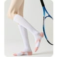 thumbnail image 4 of Women's High Compression Calf Socks Thin Breathable with Towel Bottom for Rope Skipping & Sports - Athletic Support Socks for Running & Workout - White, 4 of 6