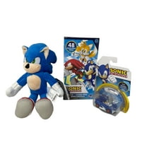 Great Gift Set- Sonic The Hedgehog Kids Plush, Puzzle & Diecast Set