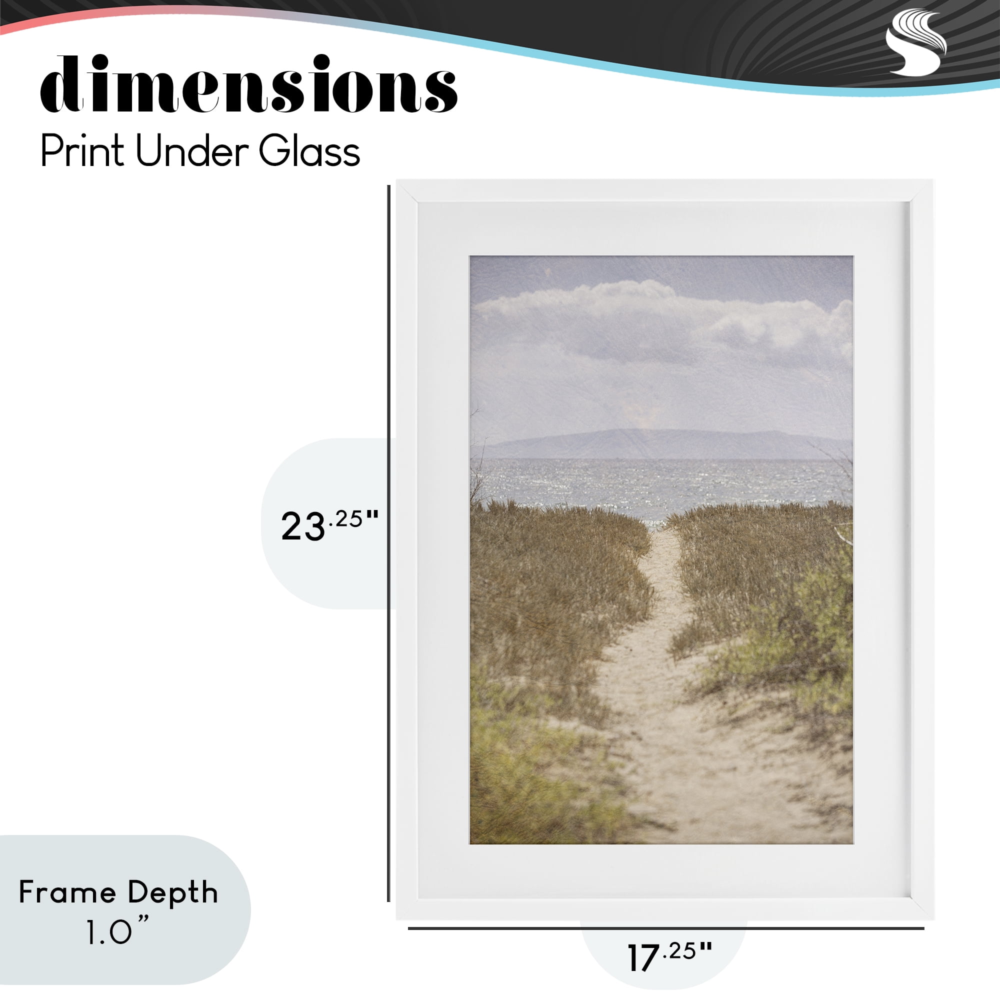 Stupell Industries Path to Misty Ocean White Framed Print Under Glass, design by Aaron Matheson