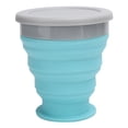 thumbnail image 2 of Collapsible Water Bottle, 450ml Drinking Cup Silicone Temperature   for Travel Blue, 2 of 8