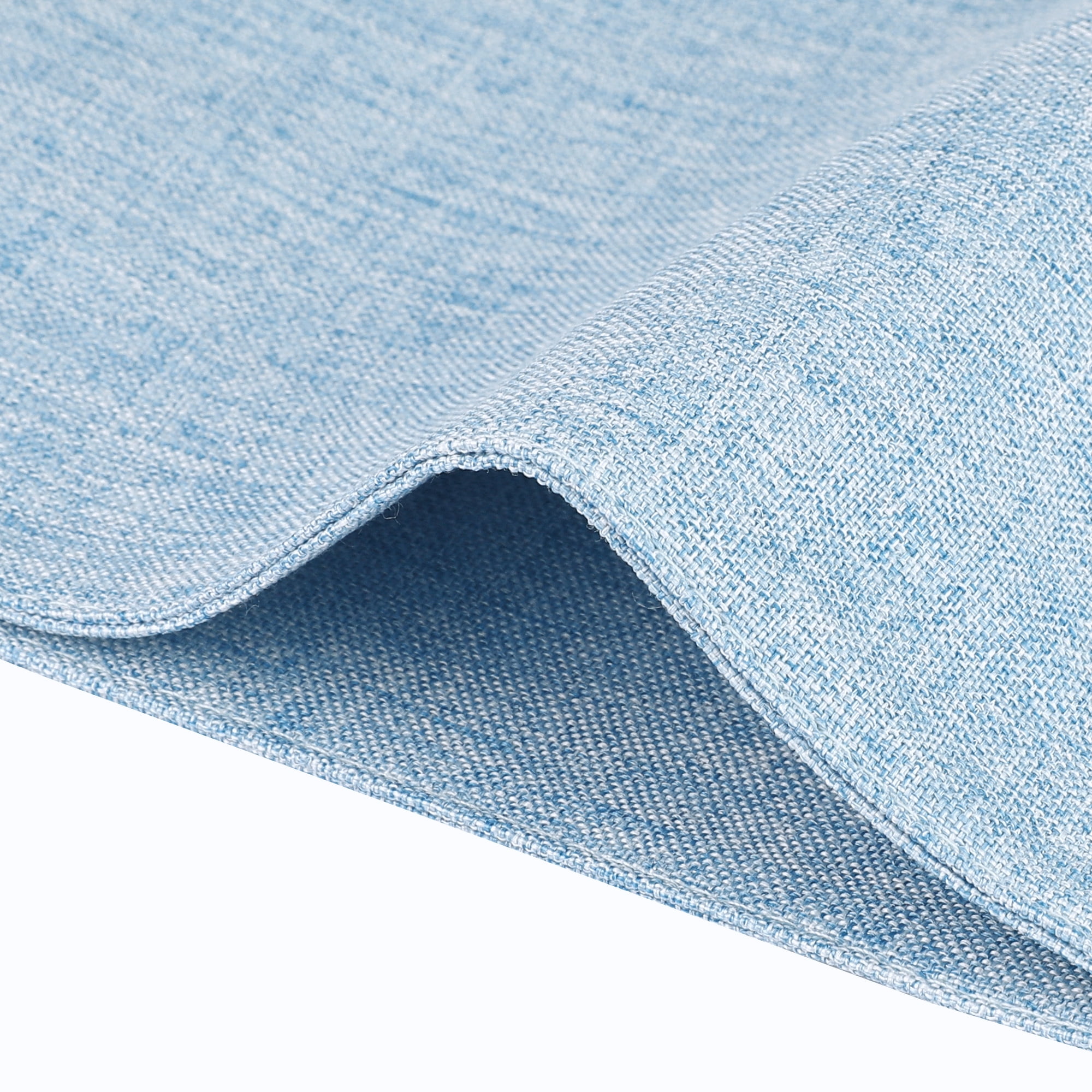 Unique Bargains Placemats Set of 6 Heat Resistant Place Imitation Linen Place Table Mats Light Blue