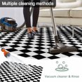 thumbnail image 5 of Black White Plaid Outdoor Rug 4x6 Ft - Reversible Patio Rug Outdoor Camping Rugs, Modern Buffalo Check Gingham Art Washable Indoor Outdoor Area Rugs, Non-Slip Outdoor Carpet Runner for Deck/Porch, 5 of 8