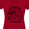thumbnail image 4 of Inktastic Summer Vacation Mode Myrtle Beach South Carolina Women's V-Neck T-Shirt, 4 of 5