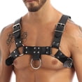 thumbnail image 4 of Sonducket Arnés de pecho con vendaje de restricción sexual negro, hebillas ajustables agradables para la piel, fáciles de usar Accesorios de disfraces, 4 of 6