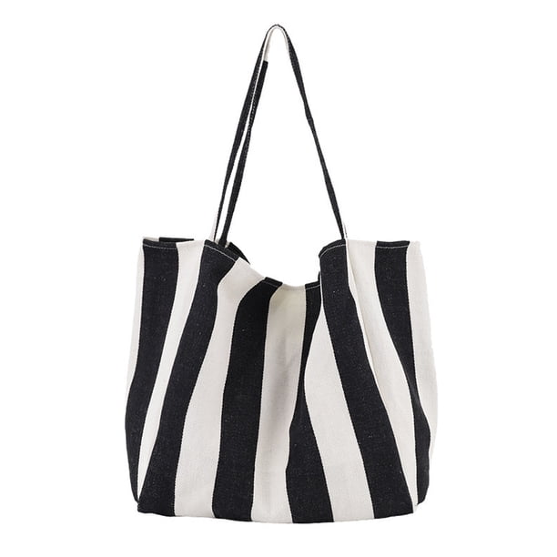 Everything Tote, equipaje, bolsa de viaje y bolsa de playa, rayas azul marino Adepaton BST3008651-1