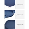 thumbnail image 6 of BOKYAN Silicone Fold‑Away Toddler Plate Set – 3‑Section, Non‑Slip, Heat‑Resistant, Easy‑Clean, Portable Dining Tray for Babies & Kids, Dark Blue, 6 of 8