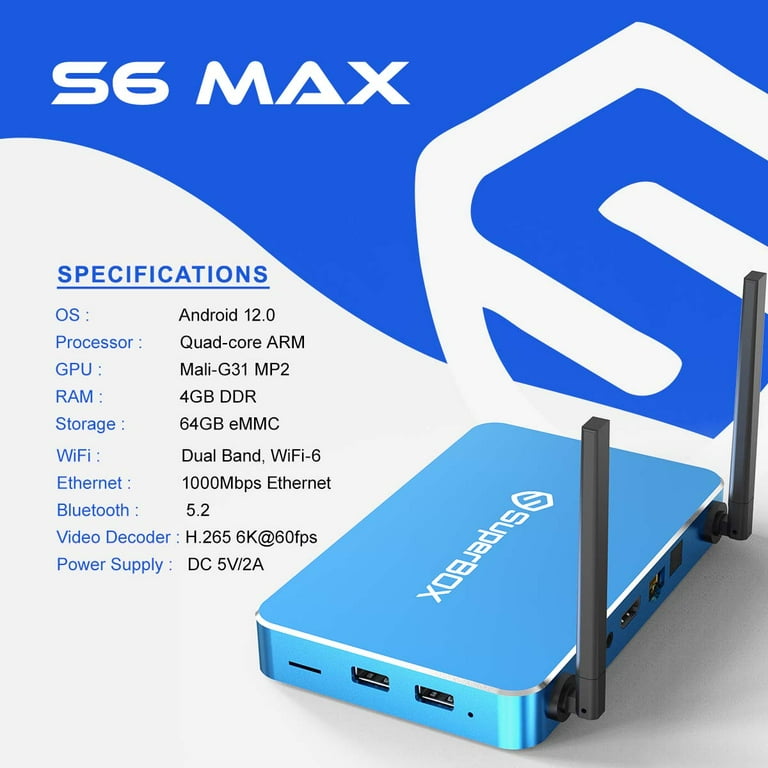 2025 SuperBox S6 Max 6th generation Android streaming media player
