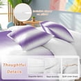 thumbnail image 3 of Purple White Ombre Bedding 3 Piece Duvet Cover Set Full Size, Modern Abstract Art Farmhouse Gradient Soft Microfiber Comforter Cover with Zipper Closure & Pillowcases, FadeResistant Quilt Cover, 3 of 9