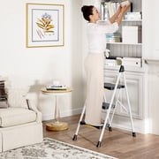 KK Kingrack 3 Step Ladder for Adults, Portable Folding Step Stool with Non-Slip Pedal, Lightweight 330lbs Steel Ladder for Home Office Bathroom