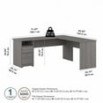 thumbnail image 2 of Pemberly Row 72W L Shaped Computer Desk with Drawers in Gray - Engineered Wood, 2 of 6