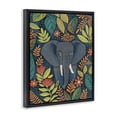 thumbnail image 2 of Stupell Industries Eclectic Exotic Leaf Pattern Elephant Black Floating Frame Canvas Art, 17 x 21, by Lisa R Dumm, 2 of 8