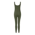 thumbnail image 4 of Toome Women's Seamless Long Sleeve Jumpsuit, Ribbed Workout Bodysuit for Gym & Yoga, Athletic One Piece Yoga Outfit and Fitness Romper, 4 of 5
