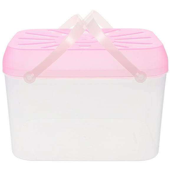 icolorfuled Transparent Plastic Fish Tank Container for Home Office 0.5 Gallon