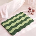 thumbnail image 6 of MMJ Bathroom Rugs Wave Pattern Bath Mat 15.7x23.6in Soft Absorbent Non Slip Shower Floor Rug, 6 of 7