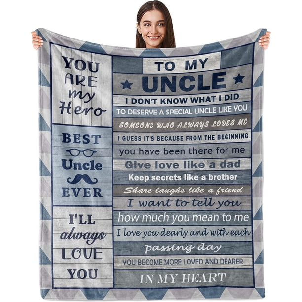 LHSHID Uncle Gifts Blanket Best Uncle Gifts Uncle Birthday Gifts Gifts for Uncle Uncle Gifts from Niece/Nephew Birthday Gifts for Uncle 60"x80"