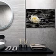 thumbnail image 6 of Spa Zen Wall Art White Lotus Flower in the Storm Canvas Picture,Black and White Meditation Decor Artwork,Zen Spiritual Wall Decor Artwork for Office,Bathroom,Yoga Studio, 6 of 11