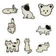 thumbnail image 6 of 8 Pcs Lovely Repair Patches Iron on Embroidered Patches Cartoon Cats Sew On Decorative Appliques for Clothes Ha, 6 of 8
