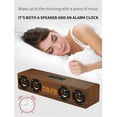 thumbnail image 3 of Barra de sonido inalámbrica de madera, estilo retro, con 4 altavoces y tarjeta TF para el hogar y la oficina. Embalaje inglés, 3 of 9