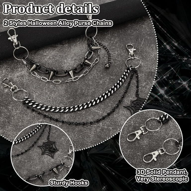 2 Styles Gothic Pants Chain 11~12.4 inch Spike Chain Chunky Jean