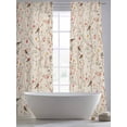 thumbnail image 6 of Flowers Birds Semi Sheer Window Curtains 84 Inches Long, Country Retro Botanical Floral Branches Rod Pocket Voile Silky Chiffon Curtain Light Filtering Drapes for Living Room, 52"x84", 2 Panels, 6 of 9
