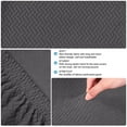 thumbnail image 4 of PiccoCasa Stretch Bar Stool Covers for Counter Short Back Chair Slipcovers Grey 4, 4 of 8