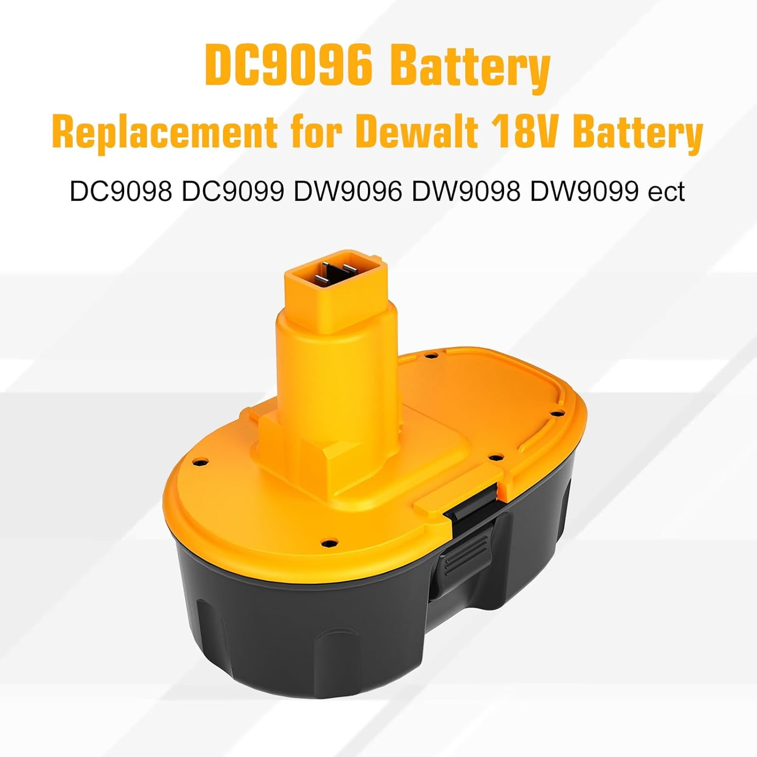 18 Volt Dewalt Battery 2 Pack For Dewalt 18V XRP Battery DC9096 DC9098  DC9099 DW9095 NiMH Power Tools 2packs Dewalt 18v Battery Replacement