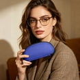 thumbnail image 6 of Lume Wear Hard EVA Eyeglasses Case, Shockproof Portable Sunglasses Holder with Removable Foam Insert, Travel Protective Glass Storage Box for Adult Men Women, Blue, 6 of 7