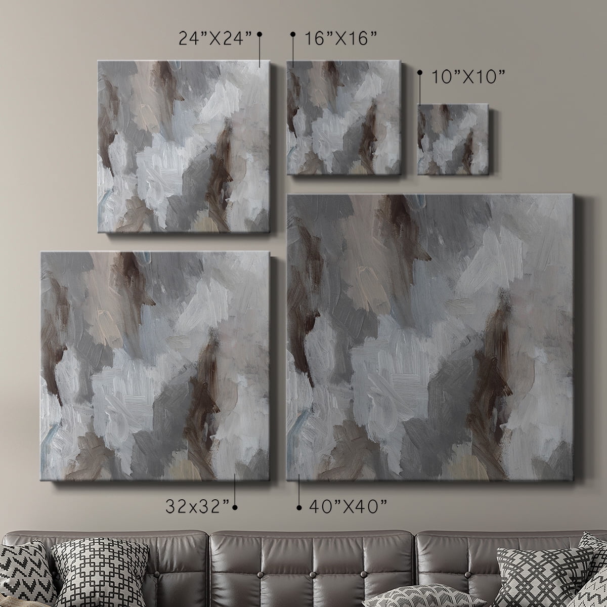 Wexford Home Cloudy Shapes II-Premium Gallery Wrapped Canvas, 16" x 16" - Ready to Hang
