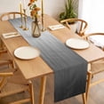 thumbnail image 3 of Table Runner 120 Inches Long for Kitchen Dining, Grey Ombre Dresser Scarf Farmhouse, Dining Table Decorations for Wedding/Parties, Contemporary Gradient Abstract Art 13 x 120 In, 3 of 8