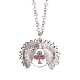 thumbnail image 1 of Cartes à Jouer en Club Motif Géométrique Collier de Tournesol Pendentif Médaillon Bijoux, 1 of 3