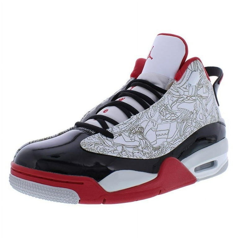 NWT Nike Air Jordan Shoes Men\'s Size 9 Dub Zero Bred White Red Black Nike Air Jordan Dub Zero White Fire Red Black Sneakers  main image 4