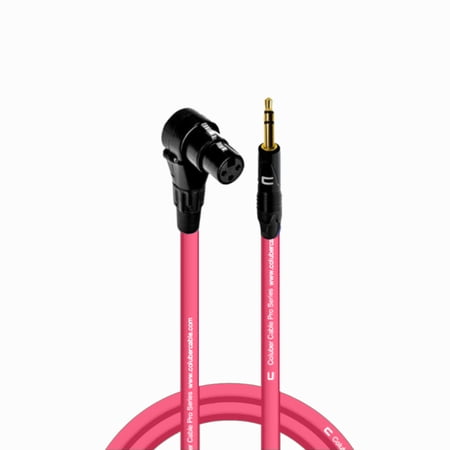 Coluber Cable Right Angle XLR Female to 3.5 TRS Male Pro Microphone Connector