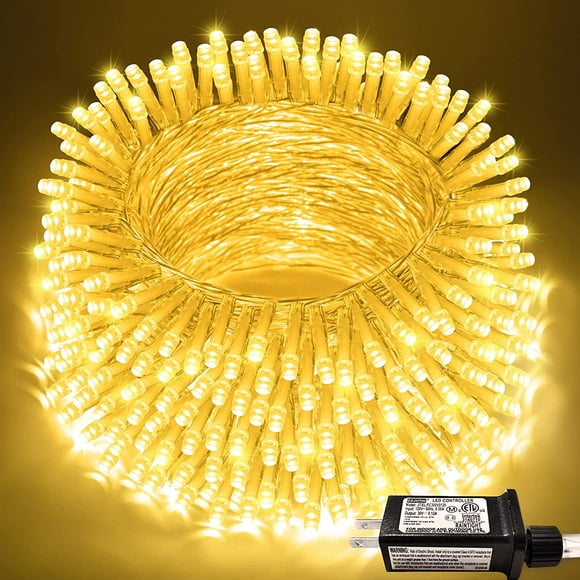shiyou-200 LED Christmas Lights Indoor Outdoor, Connectable Warm White Christmas Tree Lights Clear Wire, 66 Ft Twinkle Fairy String Lights Plug in for Bedroom Wedding Christmas Tree Decorations