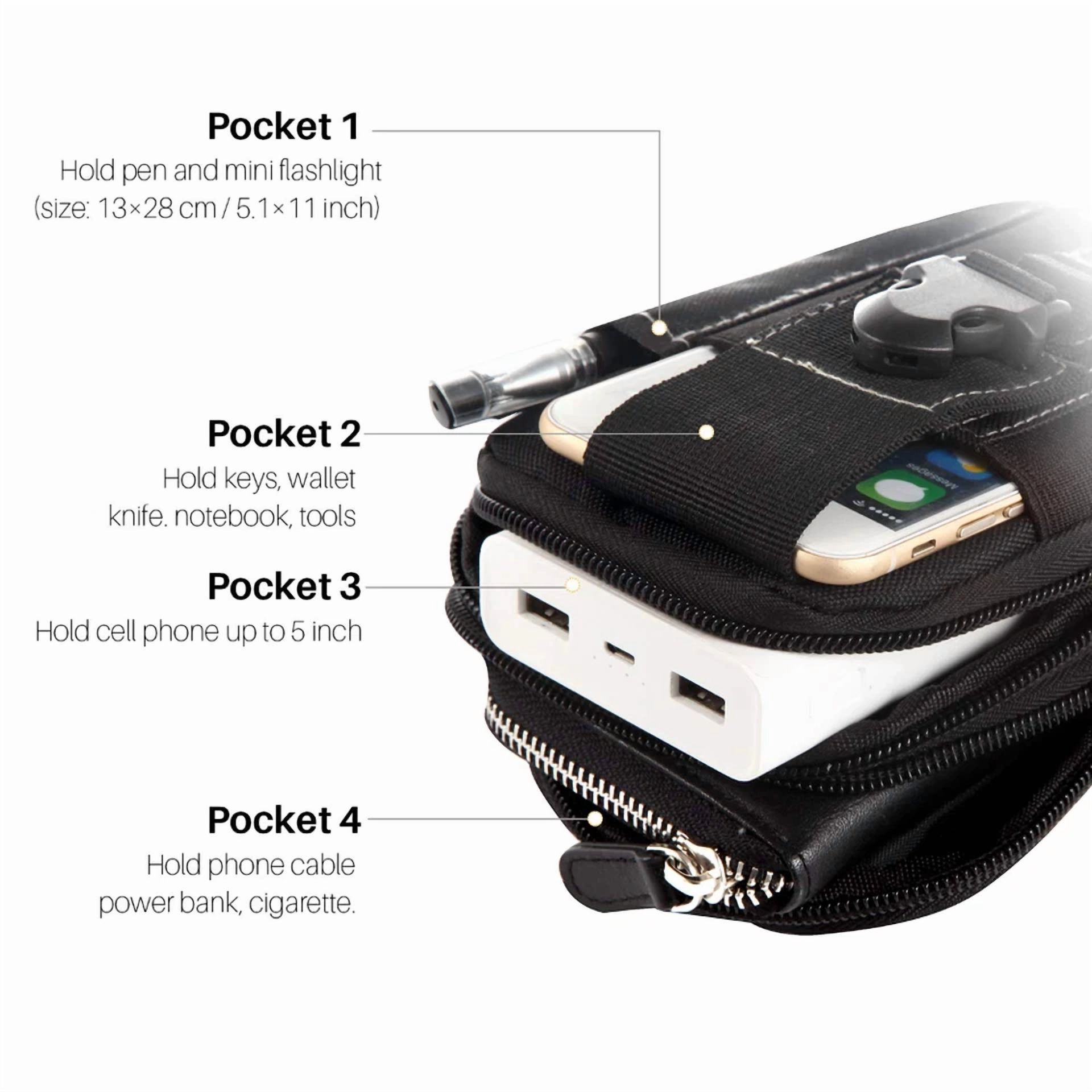 BRAWN- Hunting Bag Belt Small Pocket Phone Waist Pack Pouch Tactical Molle Waist Bag
