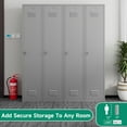 thumbnail image 5 of Metal Lockers for Employees,71"Metal Storage Cabinet with Lock,1 Door Steel Storage Locker Cabinet for Home,Gym,School, Office,Garage-Assembly Required(Gray), 5 of 8