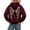 Wine*, variant on OSOLU Women's Oversized Hoodies Sparkly Rhinestone Wing Decor Back Long Sleeve Casual Sweatshirts Red