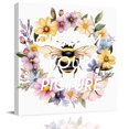 thumbnail image 2 of Rustic Bee Garland Wall Art Painting on Canvas, Spring Watercolor Flowers Canvas Art Home Prints Wall Art Framed Modern Artwork for Living Room Bedroom Wall Decor 12x12in, 2 of 9