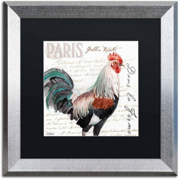 Trademark Fine Art "Flower Pod" Canvas Art by Jennifer Redstreake Black Matte, Silver Frame